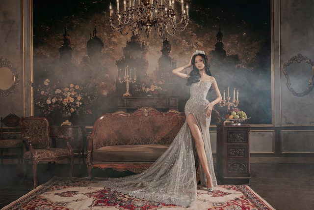 Top 3 Miss World Vietnam 2022 lộng lẫy trong thiết kế của NTK Anh Thư - Ảnh 5.