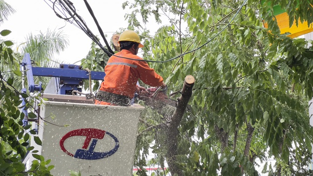 EVNCPC: Đến 7h00 ngày 28/9 đã khôi phục cấp điện 18,13% số khách hàng mất điện bị mất điện do bão Noru - Ảnh 1.