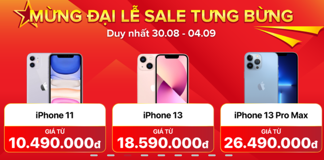 iPhone 13 Pro Max giảm giá mạnh, laptop, phụ kiện &quot;bay&quot; tiền triệu nhân dịp nghỉ lễ 2/9 - Ảnh 1.