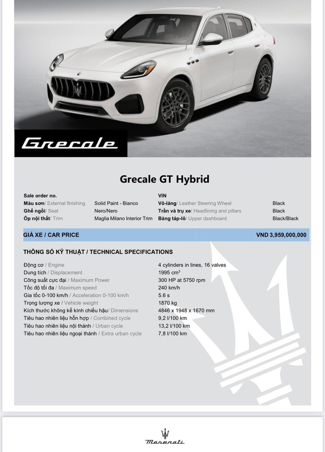 Maserati Grecale lộ giá bán tại Việt Nam, dự kiến giao xe đầu năm 2023 - Ảnh 1.