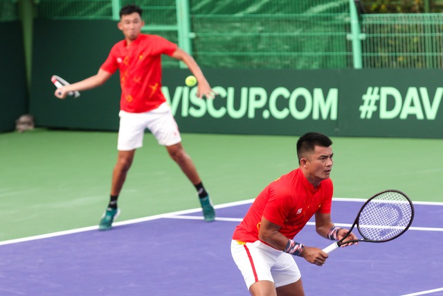 Khởi tranh vòng Play-off Davis Cup nhóm II thế giới giữa đội tuyển Quần vợt Việt Nam và Indonesia - Ảnh 1.