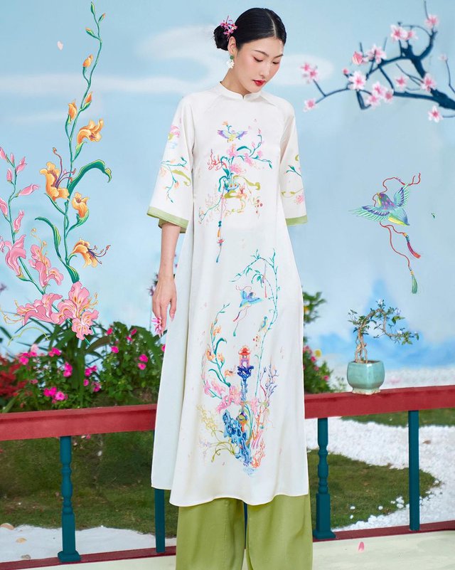 Blogger Trinh Phạm mách chị em 5 mẫu áo dài thiết kế chuẩn sang xịn để diện Tết  - Ảnh 5.