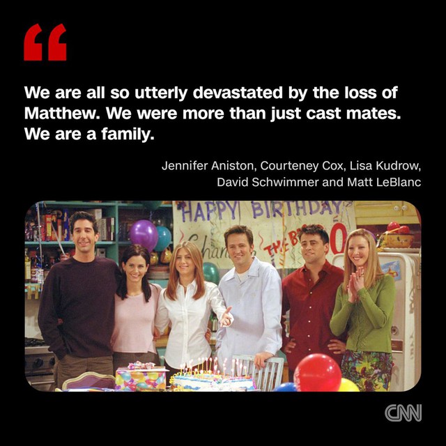 Jennifer Aniston cùng dàn sao "Friends" lần đầu lên tiếng sau sự ra đi của Matthew Perry, kết quả điều tra nguyên nhân cái chết sẽ mất vài tháng - Ảnh 1.
