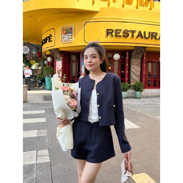 15 mẫu áo dạ tweed  - Ảnh 7.
