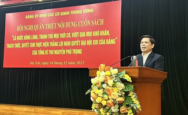 Hội nghị quán triệt nội dung cuốn sách của Tổng Bí thư Nguyễn Phú Trọng - Ảnh 3.