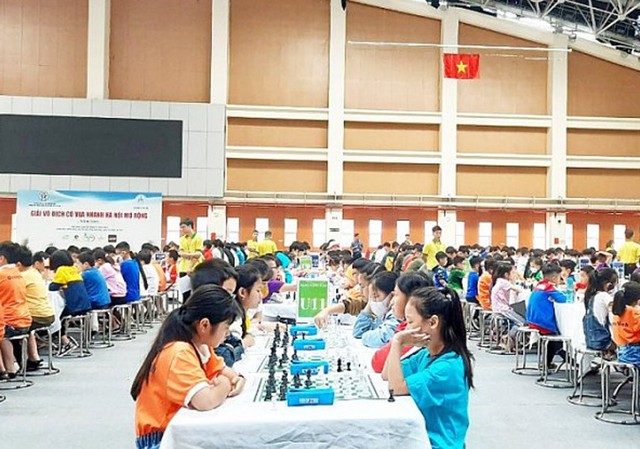 Giải vô địch Cờ vua nhanh Hà Nội mở rộng năm 2023 thu hút hơn 2.000 lượt VĐV tham dự - Ảnh 1.