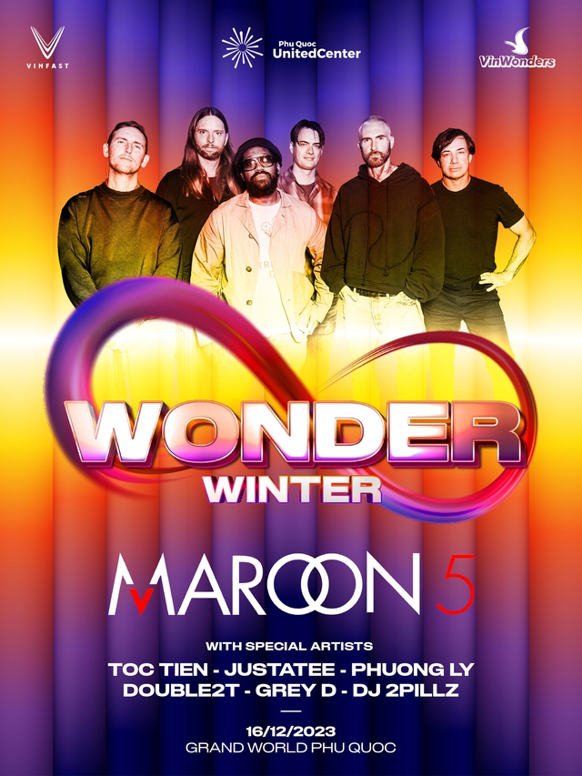 8Wonder Winter Festival công bố dàn nghệ sĩ Việt chung sân khấu Maroon 5: sau JustaTee, GreyD sẽ là Tóc Tiên, Phương Ly, Double2T,...!  - Ảnh 1.