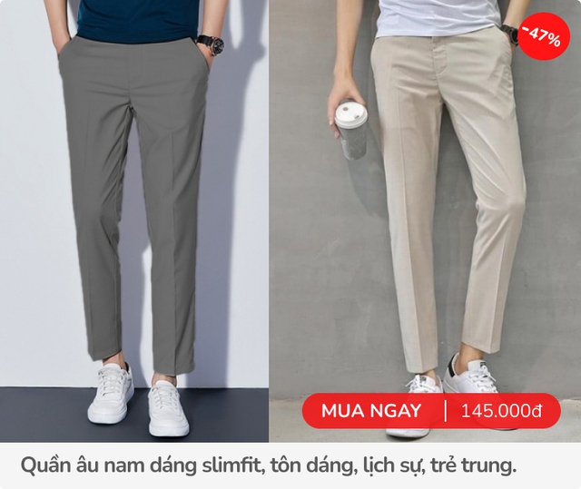  3 kiểu quần dài phái mạnh nên sắm, các hãng đang giảm sâu chưa đến 180.000 đồng  - Ảnh 4.