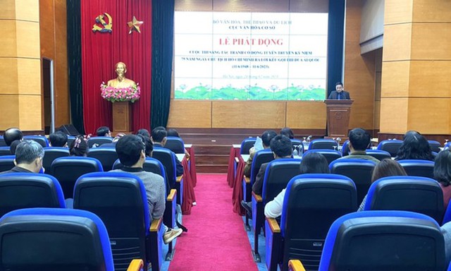 Phát động Cuộc thi sáng tác tranh cổ động tuyên truyền kỷ niệm 75 năm Ngày Chủ tịch Hồ Chí Minh ra Lời kêu gọi thi đua ái quốc - Ảnh 1.