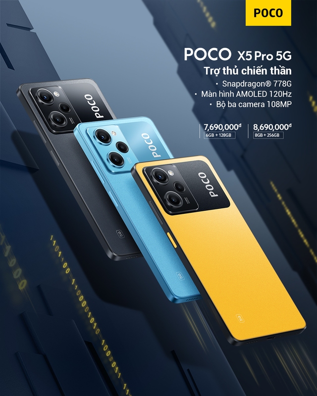 POCO X5 Pro ra mắt: Snapdragon 778G, camera 108MP, pin 5000mAh, giá từ 7,69 triệu đồng - Ảnh 2.