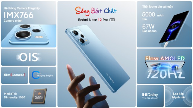 Ra mắt Redmi Note 12 series: Thiết kế trẻ trung, camera 50MP, sạc nhanh 67W, giá từ 4,9 triệu đồng - Ảnh 2.