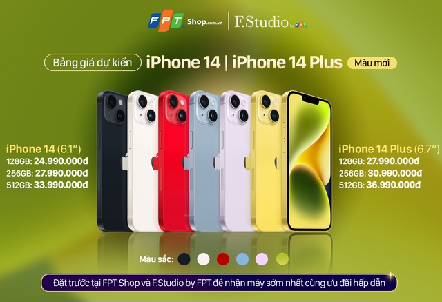 iPhone 14 màu Vàng về Việt Nam cuối tháng 3, giá bất ngờ - Ảnh 1.