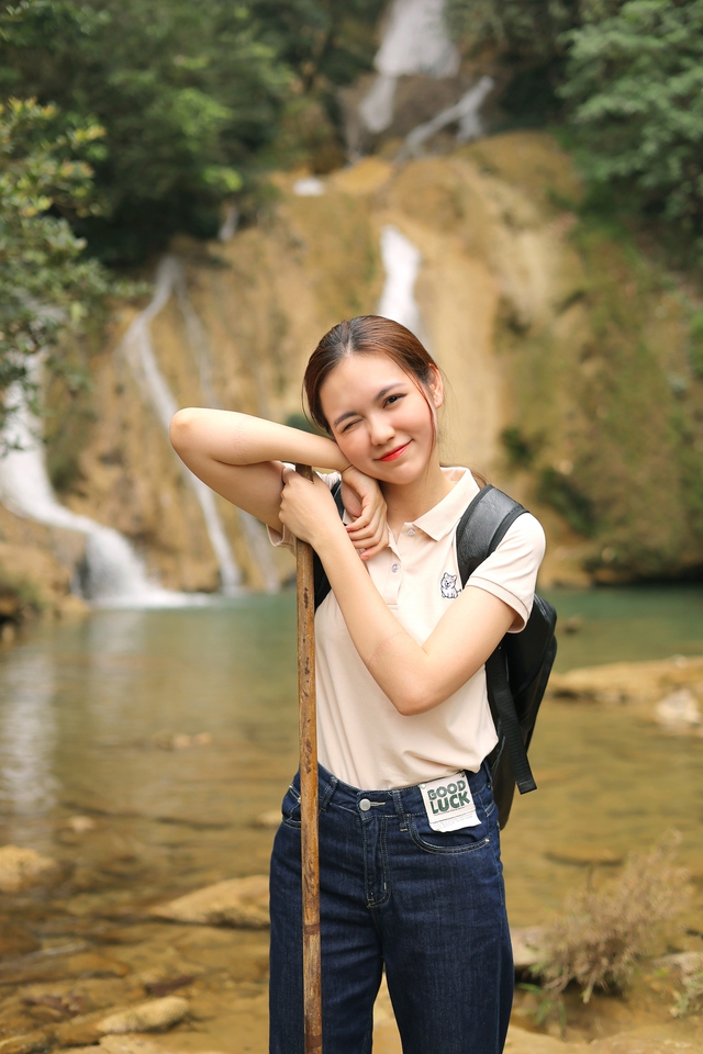 Hoa hậu Lương Kỳ Duyên tham gia chương trình quảng bá du lịch Thác Bản Ba, Tuyên Quang - Ảnh 2.