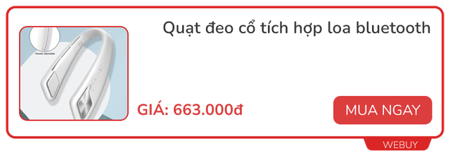 Chợ mạng xuất hiện quạt đeo cổ tích hợp loa bluetooth, giá hơn nửa triệu đồng - Ảnh 8.