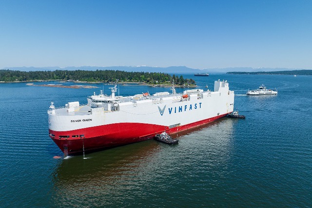 Lô xe VinFast  VF 8 đầu tiên cập cảng Canada – sẵn sàng bàn giao từ tháng 6/2023 - Ảnh 1.