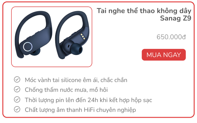 5 tai nghe bluetooth có sẵn móc vành tai cho người hậu đậu, giá từ vài trăm nghìn đồng - Ảnh 1.