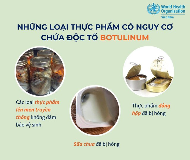Nhận biết triệu chứng nhiễm độc và những thực phẩm có nguy cơ chứa độc tố Botulinum theo khuyến cáo của WHO - Ảnh 3. Nhận biết triệu chứng nhiễm độc và những thực phẩm có nguy cơ chứa độc tố Botulinum theo khuyến cáo của WHO - Ảnh 3.
