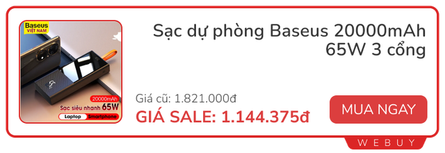 Săn sale công nghệ giữa năm: Xiaomi giảm hơn 40%, Samsung, Baseus, LG... cũng không kém cạnh - Ảnh 6.