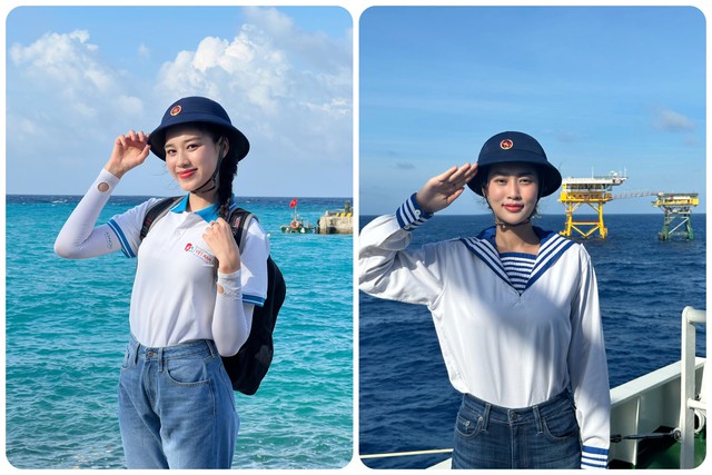 Hoa hậu Đỗ Hà và Thiên Ân tự hào khi được tham gia chương trình “Sinh viên với biển, đảo Tổ quốc” năm 2023 - Ảnh 4.