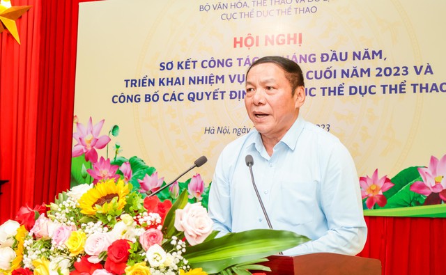 Bộ trưởng Nguyễn Văn Hùng: Ngành TDTT cần tiếp tục đoàn kết, đồng sức đồng lòng triển khai hiệu quả các nhiệm vụ còn lại trong năm 2023.  - Ảnh 2.