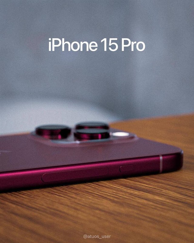 iPhone 15 Pro có thiết kế &quot;nhảy vọt&quot; sau nhiều năm, màu đỏ rượu vang sang trọng đầy hấp dẫn - Ảnh 2.
