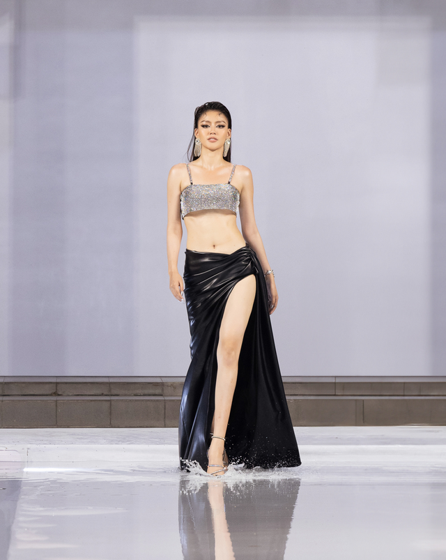 Đặng Thanh Ngân tỏa sáng trên sàn diễn thời trang sau gần 1 tháng đoạt Á hậu Siêu quốc gia 2023 - Ảnh 4.
