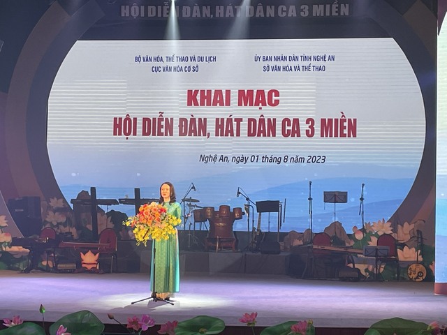 Hội diễn “Đàn, Hát dân ca ba miền năm 2023” khai mạc tối ngày 1/8 tại tỉnh Nghệ An - Ảnh 4.