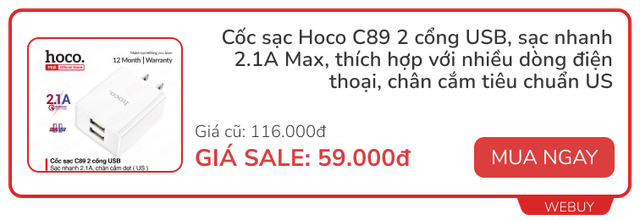 10 món đồ Xiaomi, Aukey, Hoco, Baseus đang giảm chỉ còn dưới 100.000đ: Đủ món từ cốc sạc nhanh, đèn ngủ đến tai nghe - Ảnh 2.