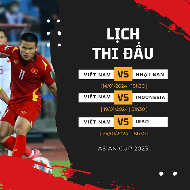 Lịch thi đấu Asian Cup 2023 của tuyển Việt Nam: Chờ thầy trò HLV Troussier tạo ra phép màu - Ảnh 1.