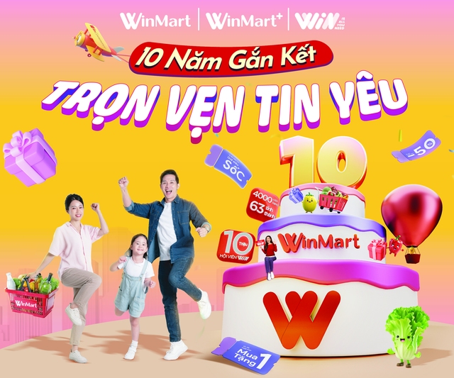 WinMart tung ưu đãi “khủng” mừng sinh nhật 10 tuổi - Ảnh 1.