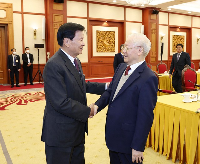 Tổng Bí thư Nguyễn Phú Trọng: Lào là ưu tiên hàng đầu trong chính sách đối ngoại của Việt Nam - Ảnh 1.