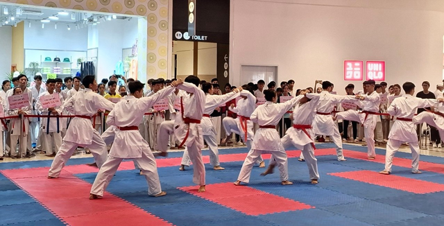 Hơn 400 VĐV tham gia Giải các CLB Karate tỉnh Bình Dương mở rộng năm 2024 - Ảnh 1.