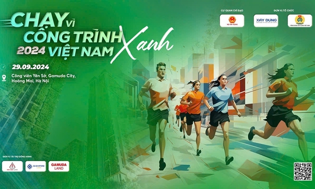 Gần 1.000 vận động viên tham dự Giải chạy “Vì Công trình xanh Việt Nam năm 2024” - Ảnh 1.