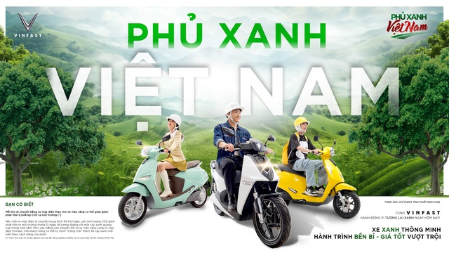 Vinfast triển khai chương trình &quot;Phủ xanh Việt Nam&quot; - ưu đãi tới 12 triệu đồng cho khách hàng chuyển đổi xanh sang xe máy điện - Ảnh 1.