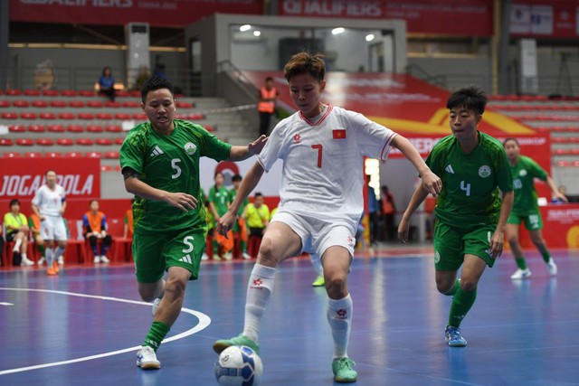 Tuyển Futsal nữ Việt Nam thắng cách biệt 21 bàn trước đối thủ Macau (Trung Quốc) - Ảnh 1.