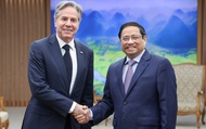 Hình ảnh Thủ tướng Phạm Minh Chính tiếp Ngoại trưởng Mỹ Antony Blinken