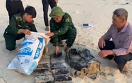 Phát hiện 20kg Cocain trôi dạt ở vùng biển Quảng Bình