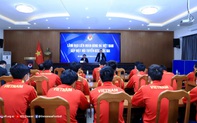 Lãnh đạo LĐBĐ Việt Nam động viên U23 Việt Nam trước giải U23 Đông Nam Á