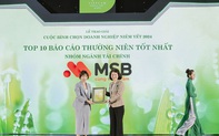 Năm thứ 2 liên tiếp MSB lọt Top 10 Báo cáo thường niên tốt nhất nhóm ngành tài chính