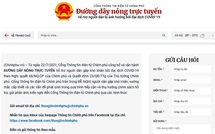 Đường dây nóng trực tuyến hỗ trợ người dân gặp khó khăn bởi đại dịch COVID-19 theo Nghị quyết 68 của Chính phủ