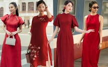 15 mẫu áo dài cách tân mang sắc đỏ tươi rộn ràng đón Tết