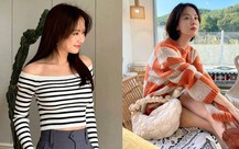 Ngoài 40 tuổi, Song Ji Hyo trẻ trung từ kiểu tóc tới phong cách thời trang