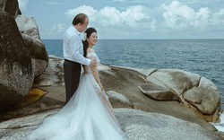 Ảnh cưới đầy mộng mơ khiến nhiều người ngưỡng mộ của ca sĩ Đinh Hiền Anh và chồng hơn 17 tuổi