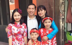 Nhan sắc xinh đẹp của vợ và ba con của Quang Thắng