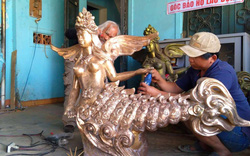 Đúc thành công tượng Hải Long Vương nặng 300kg 