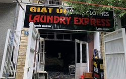Tiệm giặt ủi bốc cháy, người đàn ông nước ngoài nhảy từ tầng hai xuống bị thương