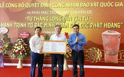 Bình gốm Đầu Rằm và Hộp vàng Ngọa Vân - Yên Tử được công nhận là Bảo vật quốc gia