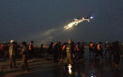 Điều trực thăng cứu hộ 9 người gặp nạn trên vùng biển Quảng Trị
