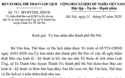 Bộ VHTTDL thẩm định Báo cáo kinh tế - kỹ thuật tu bổ, tôn tạo di tích chùa Linh Ứng