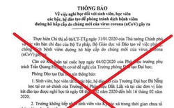 Truy tìm người tung văn bản giả cho sinh viên nghỉ học để phòng chống dịch virus corona